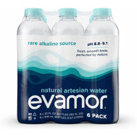 Evamor Natural Alkaline Artesian Water, 32-Oz Bottles (Pack Of 6)