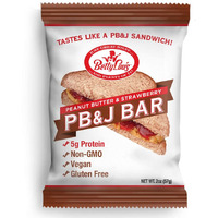 Betty Lou's Pb&J Bars | Peanut Butter & Strawberry Snack Bars | Gluten Free, Vegan, Non Gmo | Deliciously Healthy Snacks | Individually Wrapped, 2 Oz. Each (12 Pack)