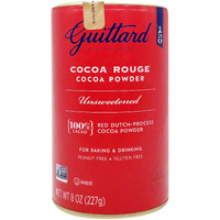 E Guittard Cocoa Powder, Unsweetened Rouge Red Dutch Process Cocoa, 8Oz Can