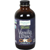 Frontier Organic Vanilla Extract, 4-Ounce Glass Jar, Certified Organic, Buttery Sweet With No Added Sugars