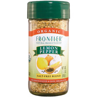 Frontier, Salt Free Organic Seasoning Lemon Pepper, 2.5 Oz