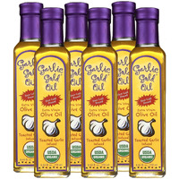 Garlic Gold, Certified Organic Extra Virgin Olive Oil - Infused With Toasted Garlic, Low Fodmap, (Pack Of 6)