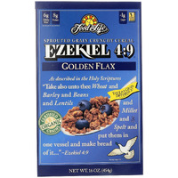 Food For Life Ezekiel 4:9 Organic Sprouted Grain Cereal, Golden Flax, 16-Ounce Boxes (Pack Of 6)