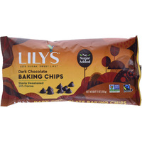 Lily's Sweets, Dark Chocolate Baking Chips, 9 Ounce