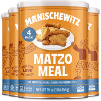 Manischewitz Matzo Meal Canister, 16-Ounce Tubes (Pack Of 4)