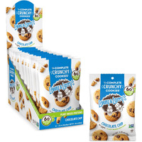 Lenny & Larry's The Complete Crunchy Cookie, Chocolate Chip, 6G Plant Protein, Vegan, Non-Gmo, 1.25 Ounce Pouch (Pack Of 12)