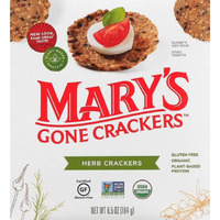 Mary's Gone Crackers Herb Crackers, Organic Brown Rice, Flax & Sesame Seeds, Gluten Free, 6.5 Ounce