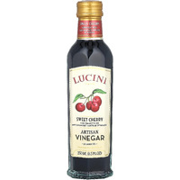 Lucini Italia Sweet Cherry Balsamico Artisan Vinegar - Italian Balsamic Vinegar - Aged Balsamic Vinegar From Modena Italy - Non-Gmo Verified, Whole30 Approved, 250Ml