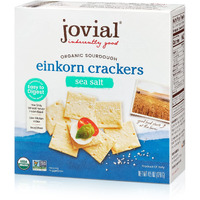 Jovial Organic Sourdough Einkorn Sea Salt Crackers - Sourdough Crackers, Crackers For Cheese Platter, Made With Einkorn, Usda Organic, Non-Gmo - 4.5 Oz, 1 Pack