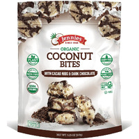 Jennies Organic Coconut Bites With Cacao Nibs, 5.25Oz Glten Free, Non-Gmo, Peanut Free, Kosher