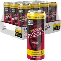 Juice Performer Beet Juice With Pineapple Juice - Natural Beetroot & Pineapple - Boosts Stamina, Strength & Muscle Recovery - Vegetable Juice, Superfood Athletic Fuel 8.4 Fl.Oz. (12 Pk)