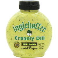 Inglehoffer Creamy Dill Mustard With Lemon & Capers, 9.75 Ounce Squeeze Bottle (Pack Of 6)