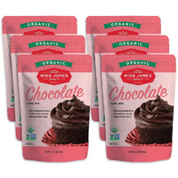 Miss Jones Baking Organic Cake And Cupcake Mix, Non-Gmo, Vegan-Friendly, Moist And Fluffy: Chocolate (Pack Of 6)
