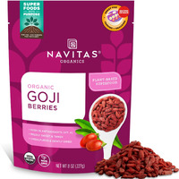 Navitas Organics Goji Berries, 8 Oz. Bag, 8 Servings - Organic, Non-Gmo, Sun-Dried, Sulfite-Free