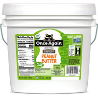Once Again Organic Crunchy Peanut Butter, 9Lbs (Same As 9 Jars) - Salt Free, Unsweetened - Usda Organic, Gluten Free Certified, Vegan, Kosher