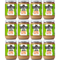 Once Again Organic Creamy Peanut Butter, 16Oz - Lightly Salted, Unsweetened - Usda Organic, Gluten Free Certified, Vegan, Kosher - Glass Jar - Case Of 12
