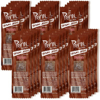 Primal Spirit Vegan Jerky - Classic Flavor    - Teriyaki, 10 G. Plant Based Protein, Certified Non-Gmo, No Preservatives, Sports Friendly Packaging (24 Pack, 1 Oz)