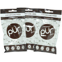 New! Pur Gum Chocolate Mint, 2.72 Oz, 3 Bags3