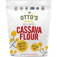 Otto's Naturals Cassava Flour, Gluten Free And Grain-Free Flour For Baking, Certified Paleo & Non-Gmo Verified, Made From 100% Yuca Root, All-Purpose Wheat Flour Substitute, 2 Lb Bag
