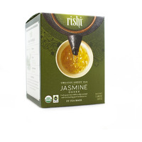 Rishi Tea Jasmine Green Tea | Usda Organic Direct Trade Sachet Tea Bags, Certified Kosher Caffeinated Scented Green Tea With Floral Aroma & Taste | 15 Count (Pack Of 6)