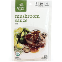 Simply Organic Mushroom Sauce Mix, Certified Organic, Vegetarian, Gluten-Free | 0.85 Oz | Pack Of 12