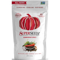 Superseedz Dry Roasted Pumpkin Seeds - Somewhat Spicy Pepitas, Whole 30, Paleo, Vegan & Keto Snacks, 8G Plant Based Protein, Produced In Usa, Dairy Free, Nut Free, Gluten Free Snack (5Oz)