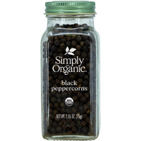Simply Organic Whole Black Peppercorns, Certified Organic | 2.65 Oz | Pack Of 6 | Piper Nigrum L.