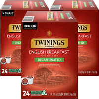 Twinings English Breakfast Tea K-Cups, Decaffeinated Black Tea - Lively And Refreshing Decaf Tea K-Cups For Keurig, 24 Count (Pack Of 3)