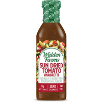Walden Farms Sun Dried Tomato Vinaigrette Dressing 12 Oz Bottle - Sugar Free 0G Net Carbs Condiment - So Tasty On Salad, Grilled Chicken, Vegetables, Marinade Meat Or Fish And Many More