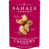Sahale Snacks Pomegranate Vanilla Flavored Cashews Glazed Mix, 4 Ounces (Pack Of 6)