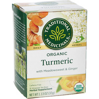 Traditional Medicinals Organic Turmeric W/ Meadowsweet & Ginger Herbal. Tea, 16 Tea Bags