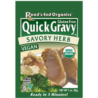 Road's End Organics Gluten Free Savory Herb Gravy, Mix, Organic, 1 Ounce Pouch (Pack Of 12)