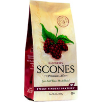 English Scone Mix With Raspberry By Sticky Fingers Bakeries - Easy To Make English Scones Fresh Baked, Makes 12 Scones (1Pk)