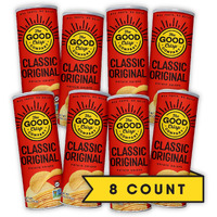 The Good Crisp Company, Original Gluten Free Potato Chips (5.6 Ounce Canisters, Pack Of 8), Non-Gmo, Allergen Friendly, Potato Chip Snack Pack, Gluten Free Snacks