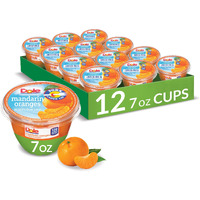 Dole Fruit Bowls Mandarin Oranges In 100% Juice Snacks, 7Oz 12 Total Cups, Gluten & Dairy Free, Bulk Lunch Snacks For Kids & Adults