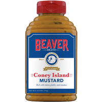 Beaver Coney Island Hot Dog Mustard, 12.5 Ounce Squeeze Bottle (Pack Of 6)