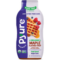 Pyure Organic Maple Flavored Syrup, Zero Sugar, 2 Net Carb, Gluten-Free, Plant-Based Maple Syrup For Vegan Keto Friendly Food, 14 Oz