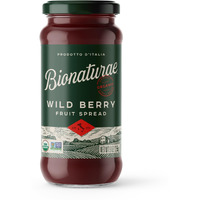 Bionaturae Organic Wild Berry Fruit Spread - Jelly Organic, Non-Gmo, Usda Certified, No Sugar Added, No Preservatives, Organic Fruit Jam, Jam Organic, Made In Italy - 9 Oz