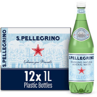 S.Pellegrino Sparkling Natural Mineral Water, 33.8 Fl Oz. Plastic Bottles (Pack Of 12)