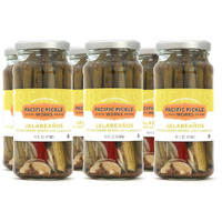 Jalabeaos - Pickled Green Beans With Jalapeo And Garlic - Spicy Dill Pickle Beans For Cocktails, Snacking - Non-Gmo, Kosher, Gluten-Free 16Oz (6-Pack)