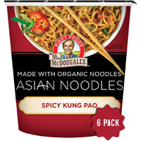 Dr. Mcdougall's Spicy Kung Pao Noodle - Organic Asian Spicy Noodles - Vegan Ramen Noodles - Instant Ramen Noodle Cups - Vegetarian Ramen - Hot Noodles - 2 Oz. - Pack Of 6
