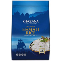 Khazana Authentic Premium Basmati Rice - 2Lb Resealable Zipper Bag | Non-Gmo, Gluten-Free, Kosher & Cholesterol-Free | Aromatic & Flavorful Grain From India