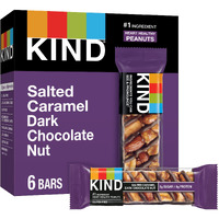 Kind Bars, Salted Caramel & Dark Chocolate Nut, Healthy Snacks, Gluten Free, Low Sugar, 6 Count