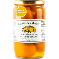 Casablanca Market Moroccan Preserved Lemons - Authentic Moroccan Preserved Lemons In Jar - Whole Non-Gmo Preserved Lemon - Preserved Lemons For Couscous Or Tagine Pot For Moroccan Cooking (25Oz)