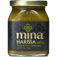 Mina Harissa Green Hot Sauce, 10 Oz, Homestyle Moroccan Green Chili Garlic Sauce, Your New Salsa Verde For Spicing Up Any Dish, Harissa Sauce Perfect For Any Cuisine Or As A Dip & Spread