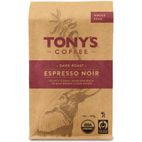 Tony's Coffee, Espresso Noir (12Oz), Medium-Dark Roast Whole Bean Coffee, Organic And Fair Trade