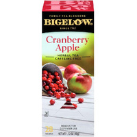 Bigelow Cranberry Apple Herbal Tea Bags 28-Count Box (Pack Of 1) Cranberry Apple Hibiscus Flavored Herbal Tea Bags All Natural Non-Gmo