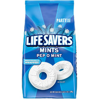 Life Savers Pep-O-Mint Breath Mints Hard Candy, Party Size, 50 Oz Bag