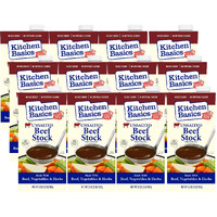 Kitchen Basics Unsalted Beef Stock, 32 Oz Carton, (Pack Of 12)