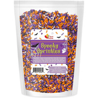 Halloween Sprinkles - Bulk Sprinkles -16 Oz - Orange, Black, Purple And White Jimmies - Spooky Halloween Sprinkles